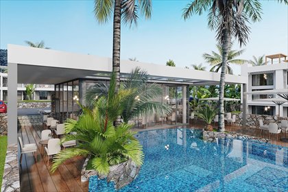 Luksusowe 93 m² z ogrodem i tarasem na Cyprze mieszkanie Tatlısu, Tatlısu, Gazimağusa, Cypr Północny