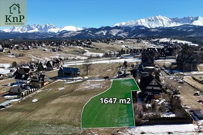 Działka budowlana z widokiem na Tatry, 1647 m² działka Murzasichle