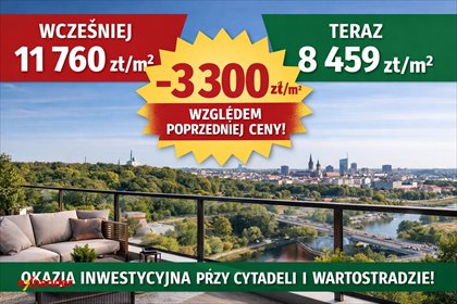 Inwestycja pod klucz przy Cytadeli – 73,71 m² z balkonami mieszkanie Poznań, Naramowicka