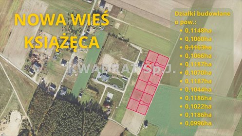 działka na sprzedaż 996m2 działka Nowa Wieś Książęca