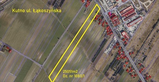 działka na sprzedaż 25051m2 działka Kutno, Łąkoszyńska