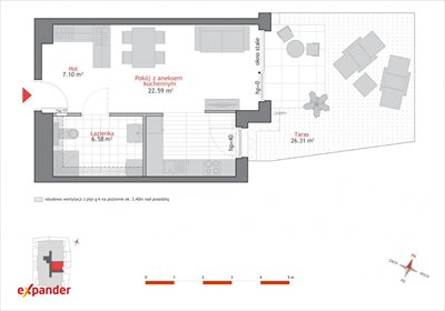 mieszkanie na sprzedaż 36m2 mieszkanie Gdańsk, Artura Grottgera