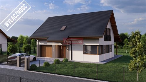 Nowoczesny dom 152 m² z garażem i tarasem (Małopolskie) dom Grębocin