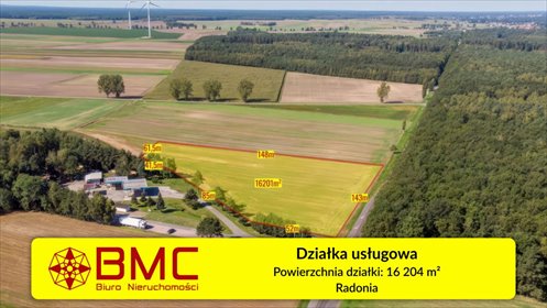 działka na sprzedaż 16204m2 działka Radonia