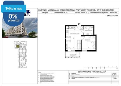 Nowoczesne mieszkanie 39 m² w Bydgoszczy - zapraszam mieszkanie Bydgoszcz, Bartodzieje Małe, Filmowa