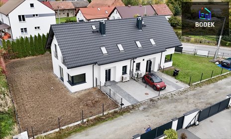 Nowoczesny dom bliźniaczy 132 m2 z dużym ogrodem. dom Kamień, Kamień, Diamentowa