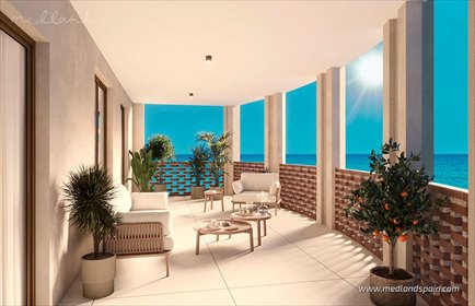 Apartament z 3 sypialniami, widokiem na morze i basenem mieszkanie Villajoyosa