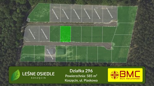 działka na sprzedaż 585m2 działka Koszęcin, Piaskowa