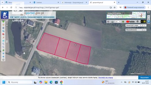 Na sprzedaż działki budowlane 1000 m² w Przyjaźni działka Przyjaźń