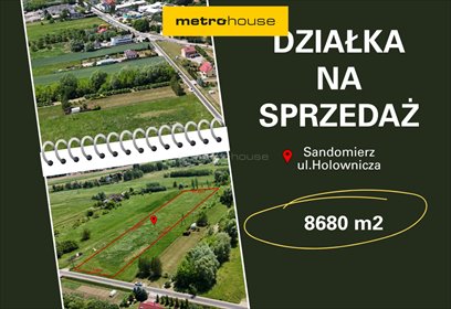 Działka inwestycyjna 8680 m² z mediami, asfalt - polecam! działka Sandomierz, Holownicza