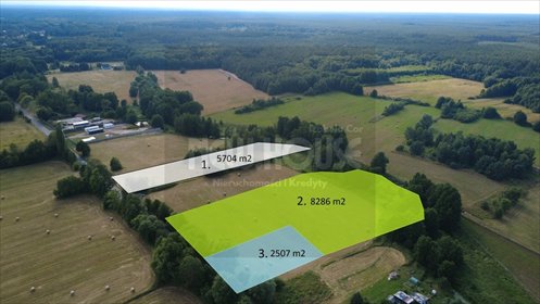 Na sprzedaż duża działka 2507 m² w Tatyni z dostępem do drogi działka Tatynia