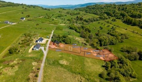 Działka bud.-rekreacyjna 1855 m² w Kamesznicy - widoki działka Kamesznica