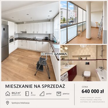 Na sprzedaż przestronne 64,2 m² mieszkanie z dużą loggią w Pułtusku mieszkanie Pułtusk, Pułtusk, Jana Pawła II