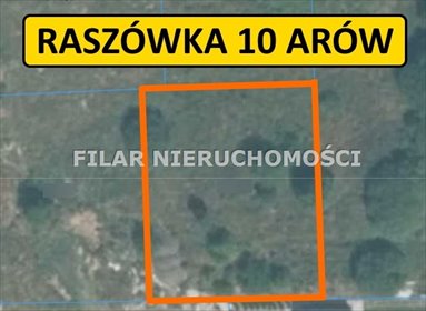 działka na sprzedaż 1000m2 działka Raszówka