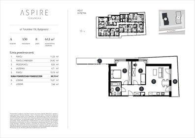 mieszkanie na sprzedaż 66m2 mieszkanie Bydgoszcz, Toruńska