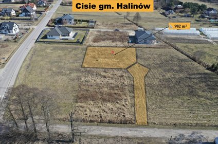 działka na sprzedaż 982m2 działka Cisie