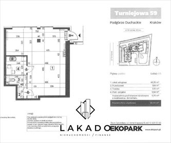 lokal użytkowy na sprzedaż 56m2 lokal użytkowy Kraków, Podgórze Duchackie, Turniejowa