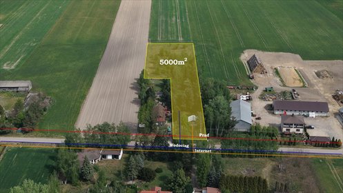 Działka 5000 m² w Cholewach (bez MPZP, media, dojazd) działka Cholewy