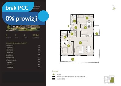 Nowoczesne 5-pokojowe mieszkanie z balkonem i ogródkiem mieszkanie Bydgoszcz, Flisy, Mińska