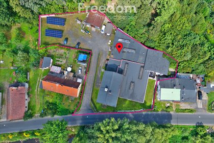 Nieruchomość przemysłowa z mieszkaniem i parkiem maszynowym dom Barcinek