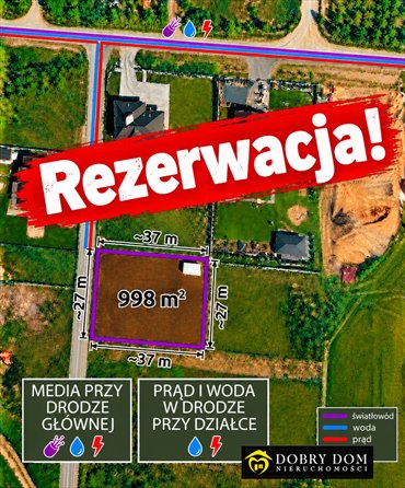Polecam działkę 998 m² pod dom w Studziankach działka Studzianki