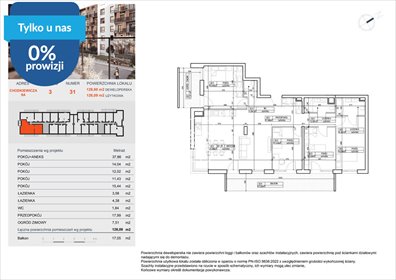 Apartament 126 m² w Bydgoszczy (Bielawy, Chodkiewicza) mieszkanie Bydgoszcz, Bielawy, Jana Karola Chodkiewicza