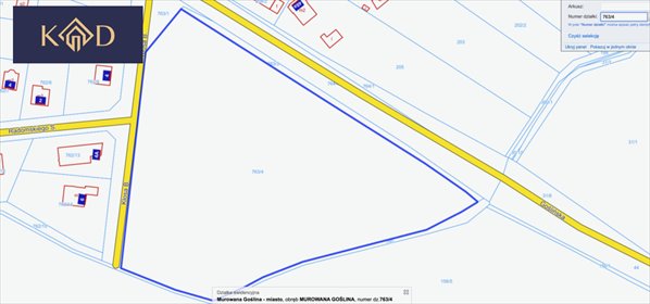 działka na sprzedaż 14580m2 działka Murowana Goślina, Bernarda Kłosa