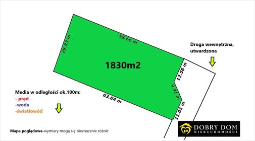 działka na sprzedaż 1830m2 działka Krypno Wielkie