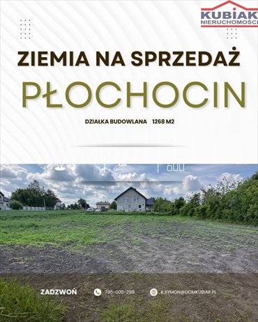 działka na sprzedaż 1268m2 działka Płochocin