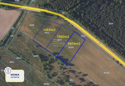 działka na sprzedaż 1076m2 działka Koźliki