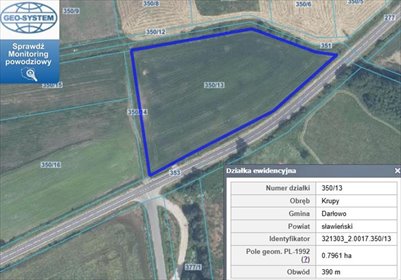 działka na sprzedaż 8000m2 działka Krupy, Krupy