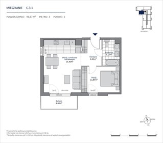 Sprzedam nowoczesne mieszkanie 46,67 m² w Gdańsku Morena mieszkanie Gdańsk, Morena