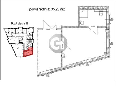 Atrakcyjny lokal usługowy 35 m2 z recepcją i WC lokal użytkowy Gorzów Wielkopolski, Górczyn