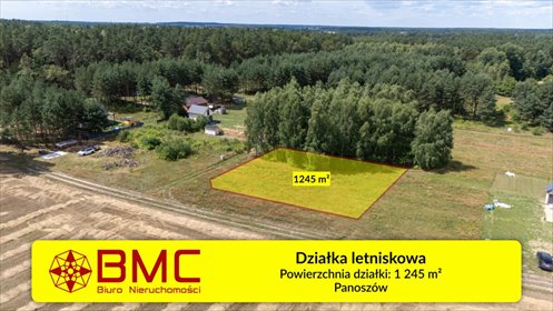 działka na sprzedaż 1245m2 działka Panoszów, Łąkowa