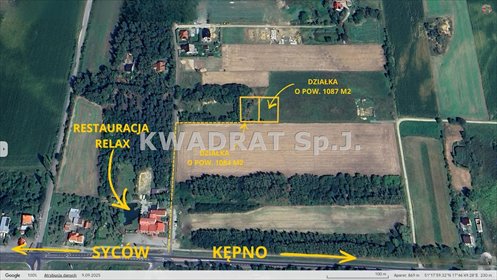 Działka usługowa w Słupi pod Bralinem, 1084 m², blisko S8 działka Słupia pod Bralinem