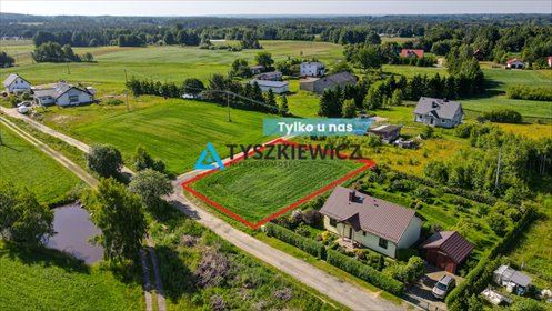 Działka 1107 m² z warunkami zabudowy w Rąbie działka Rąb, Kalinowa