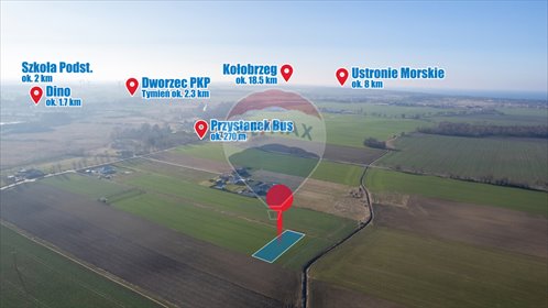 działka na sprzedaż 1065m2 działka Śmiechów