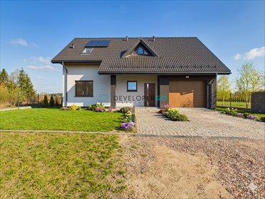 Nowoczesny dom z 2023 r. z garażem, 4 sypialniami i tarasem dom Wasilków