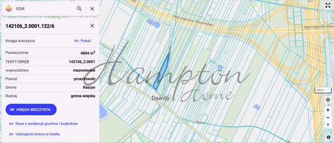 działka na sprzedaż 4802m2 działka Dawidy