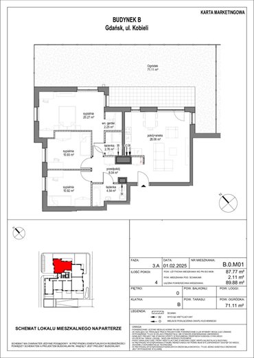 mieszkanie na sprzedaż 88m2 mieszkanie Gdańsk, Brzeźno, Bogumiła Kobieli