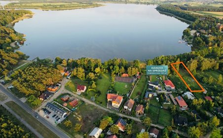 Prestiżowa działka nad jeziorem z widokiem na wodę działka Wieleń, Boczna