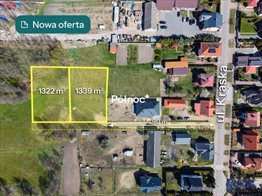 Zapraszam do zakupu działek pod dom w Łomży przy Kraska 1339 m² działka Łomża, Kraska