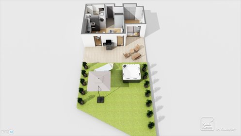 Nowoczesny apartament 2-pokojowy z 100 m² tarasem polecam mieszkanie Kielce, Kielce, Centrum