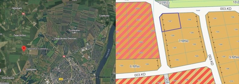 działka na sprzedaż 1198m2 działka Dąbrówka Tczewska