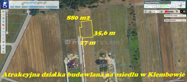 działka na sprzedaż 880m2 działka Klembów