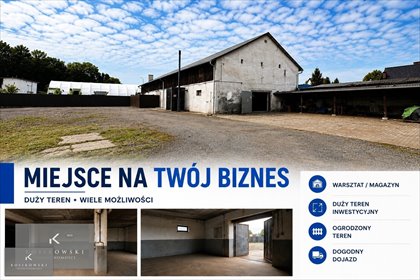 Zapraszam do obejrzenia terenu z magazynem i warsztatem 216 m² lokal użytkowy Dębnik