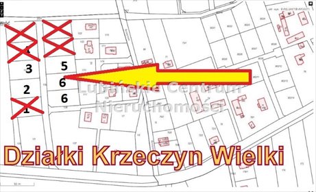działka na sprzedaż 1230m2 działka Krzeczyn Wielki