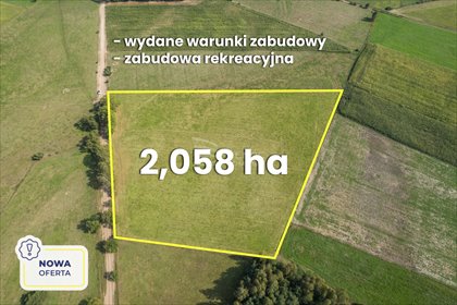 działka na sprzedaż 20580m2 działka Siwiki