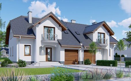 Dom w stanie surowym z garażem, 1500m² działki dom Konopnica