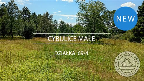 Działka 2291 m² w Cybulicach Małych - szeroka i ustawna działka Cybulice Małe
